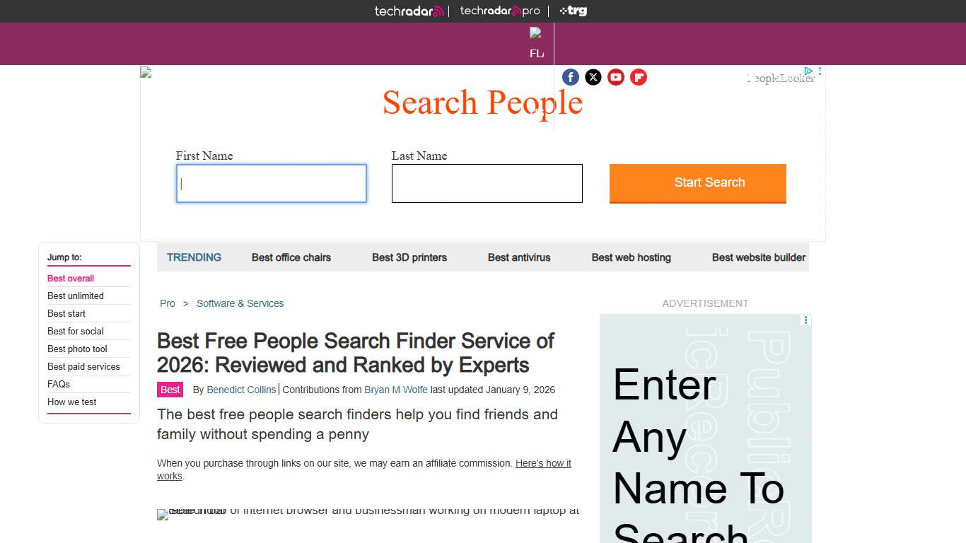 Best free people search finder service of 2026: reviewed and ranked by experts | TechRadar